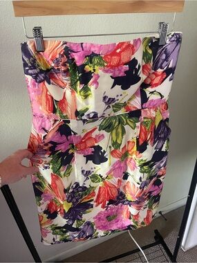 J. Crew Strapless Floral dress, 100% silk - New without tags